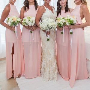 Heather Halter Dress - Frosty Pink Crisp M